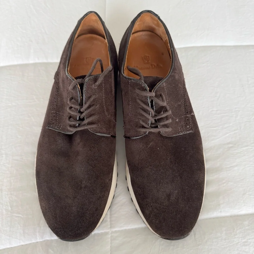 Massimo Dutti Brown Suede Leather Casual Shoes